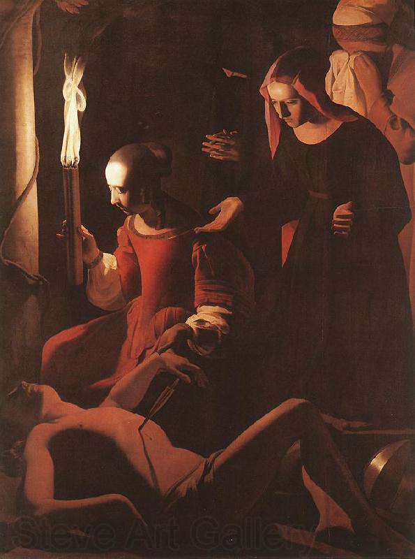 LA TOUR, Georges de The Dream of St Joseph sf Norge oil painting art
